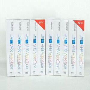 10 New Memorex T-120 VHS Video Tapes Blank 6 Hour VCR Sealed 120 Minute 2 5Packs